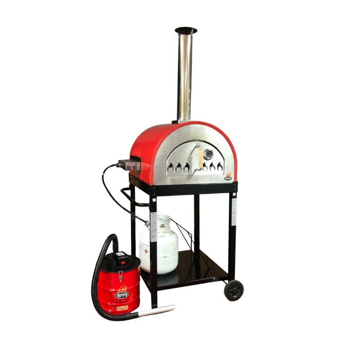 Traditional 25" Dual Fueled Pizza Oven With Gas Attachment- Wood and Gas Powered - The Kansas City BBQ Store