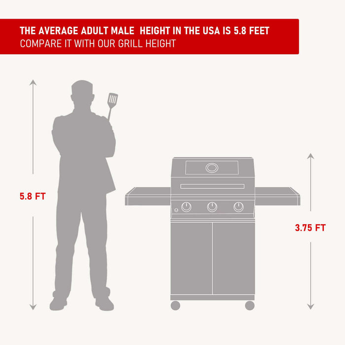Mesa 300 | Stainless Gas Grill - The Kansas City BBQ Store