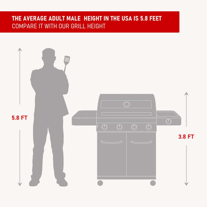 41847NG | Stainless Natural/Propane Gas Grill - The Kansas City BBQ Store