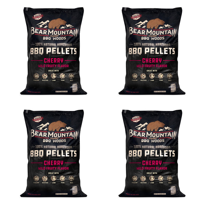 Bear Mountain BBQ All Natural Hardwood Cherry Smoker Pellets, 20 lbs (4 Pack)