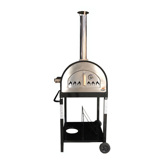 Traditional 25" Dual Fueled Pizza Oven With Gas Attachment- Wood and Gas Powered - The Kansas City BBQ Store