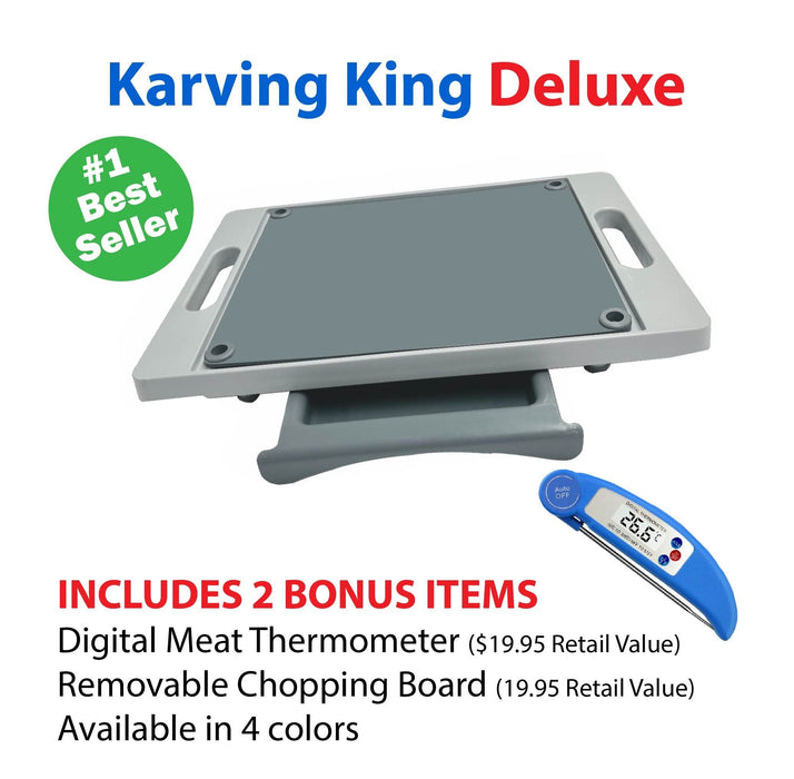 Dripless Cutting Board 2 In 1 System With Digital Meat Thermometer - The Kansas City BBQ Store