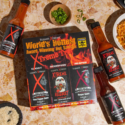 WORLDS HOTTEST XTREME TRIO HOT SAUCE VARIETY PACK - The Kansas City BBQ Store