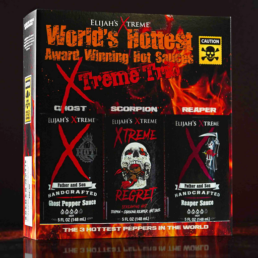 WORLDS HOTTEST XTREME TRIO HOT SAUCE VARIETY PACK - The Kansas City BBQ Store