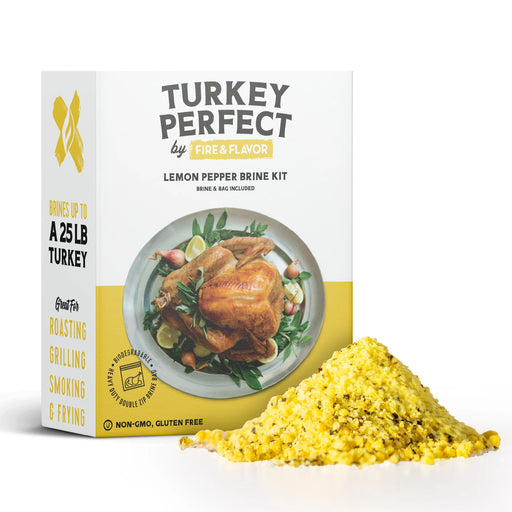 Fire and Flavor Turkey Perfect All-Natural Lemon Pepper Brine & Bag Kit - The Kansas City BBQ Store