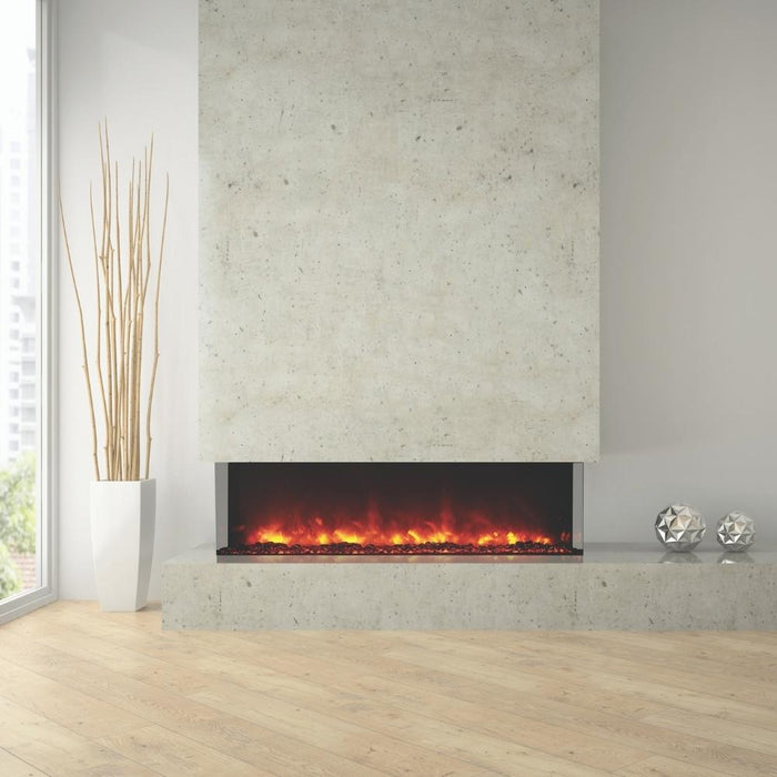 Amantii TRU-VIEW 60-Inch Indoor /Outdoor 3-Sided Smart Electric Fireplace (60-TRU-VIEW-XL)