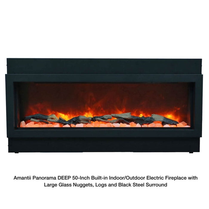 Amantii Panorama DEEP 50-Inch Built-in Indoor/Outdoor Smart Electric Fireplace (BI-50-DEEP)