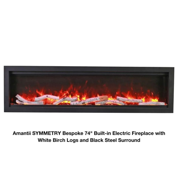 Amantii SYMMETRY Bespoke Built-In/Wall Mounted Smart Electric Fireplace with Sound