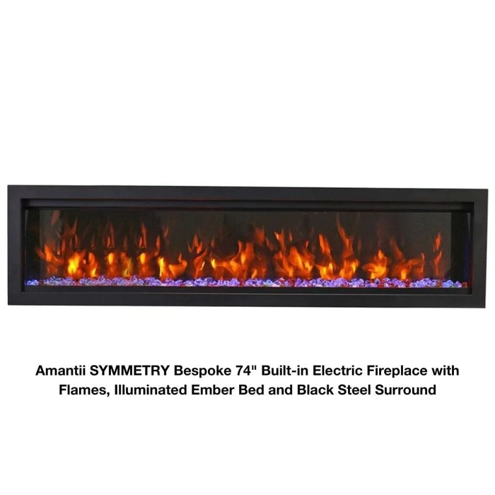 Amantii SYMMETRY Bespoke Built-In/Wall Mounted Smart Electric Fireplace with Sound