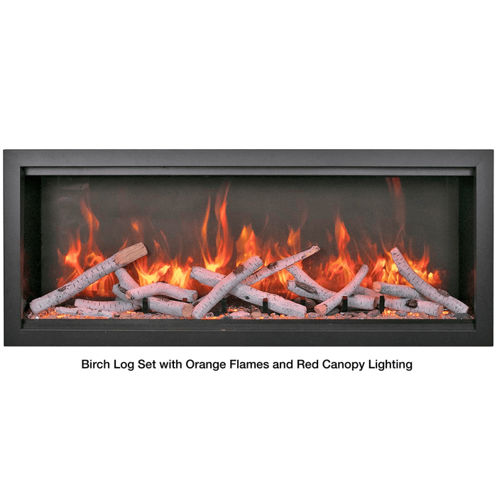 Amantii SYMMETRY Bespoke Extra Tall Built-In Smart Electric Fireplace with Sound