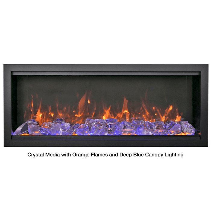 Amantii SYMMETRY Bespoke Extra Tall Built-In Smart Electric Fireplace with Sound