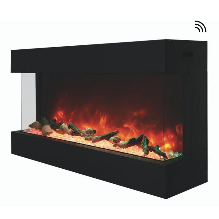 Amantii TRU-VIEW 40-Inch Indoor /Outdoor 3-Sided Smart Electric Fireplace (40-TRU-VIEW-XL)