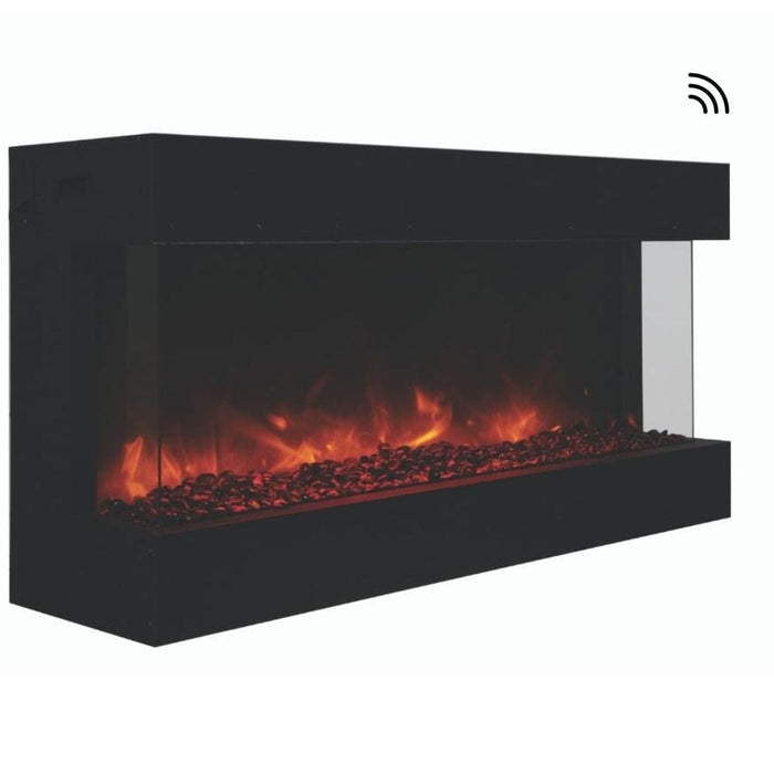 Amantii TRU-VIEW 50-Inch Indoor /Outdoor 3-Sided Smart Electric Fireplace (50-TRU-VIEW-XL)