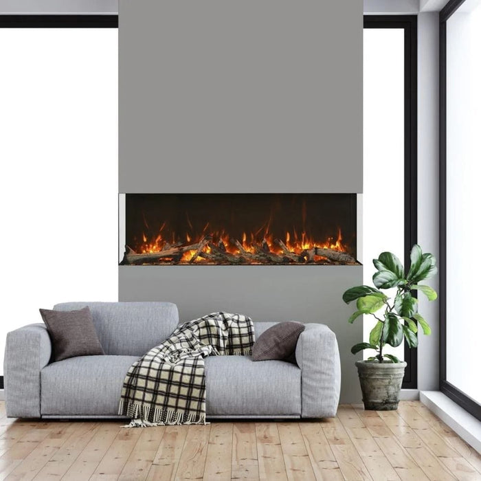 Amantii TRU-VIEW 72-Inch Indoor/Outdoor 3-Sided Smart Electric Fireplace (72-TRU-VIEW-XL)