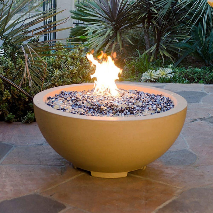 American Fyre Designs 32-Inch Round Concrete Gas Fire Bowl