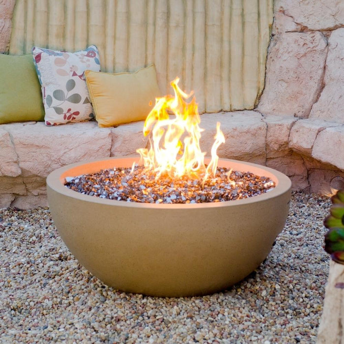 American Fyre Designs 36-Inch Round Concrete Gas Fire Bowl