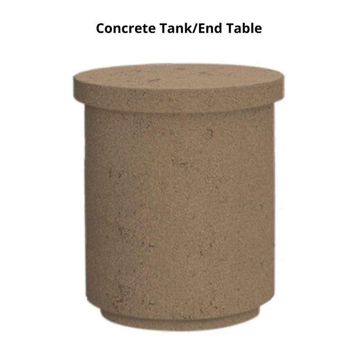 American Fyre Designs Marseille 48-Inch Round Concrete Gas Fire and Water Bowl