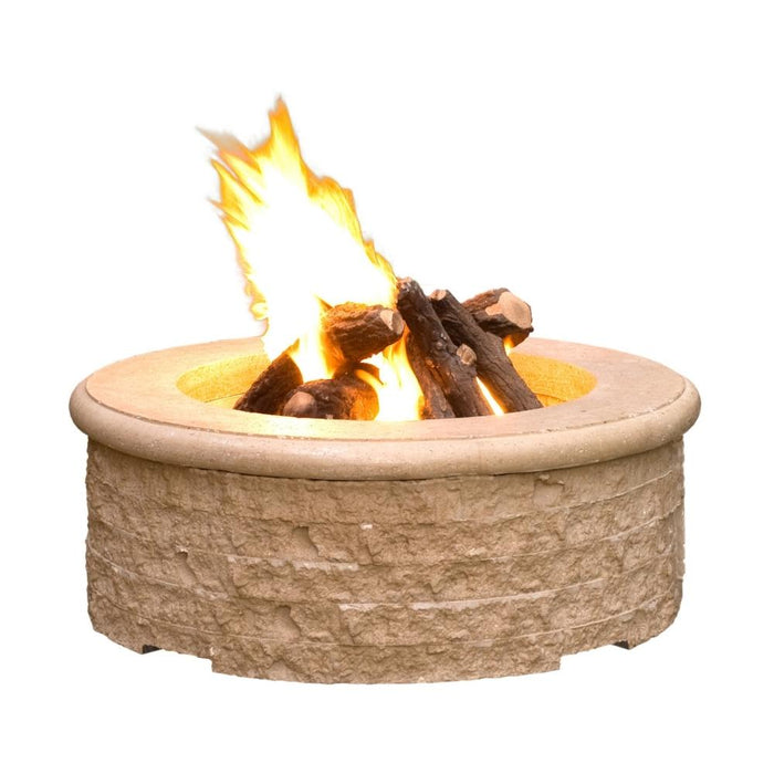 American Fyre Designs Chiseled 39-Inch Round Gas Fire Pit