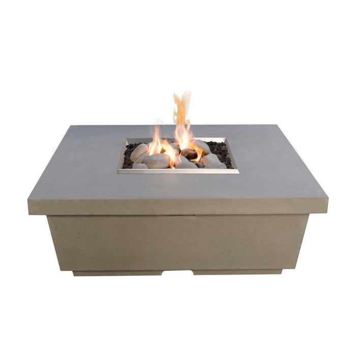 American Fyre Designs Contempo 44-Inch Concrete Square Gas Fire Pit Table