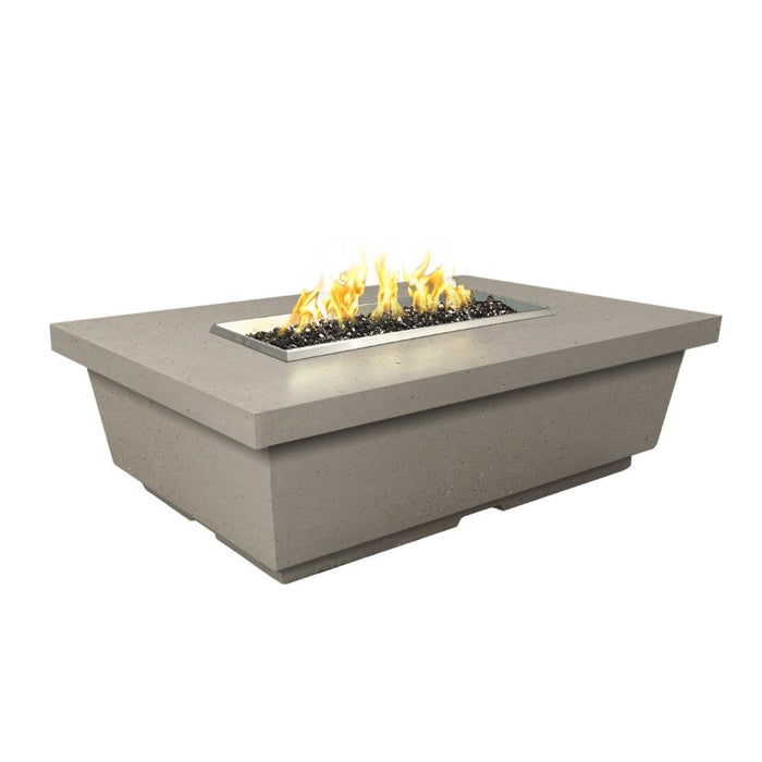 American Fyre Designs Contempo 52-Inch Concrete Rectangular Gas Fire Pit Table