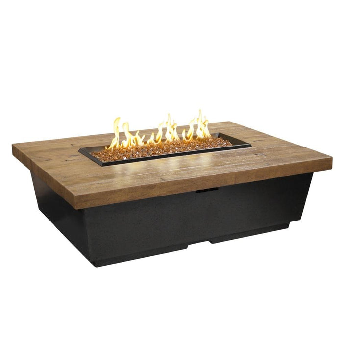 American Fyre Designs Contempo 52-Inch "Reclaimed Wood" Rectangular Gas Fire Pit Table