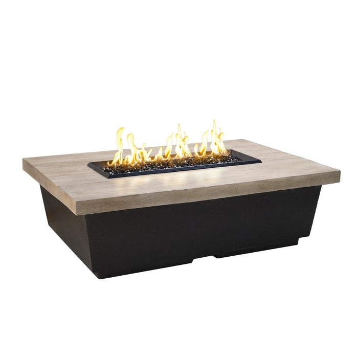 American Fyre Designs Contempo 52-Inch "Reclaimed Wood" Rectangular Gas Fire Pit Table