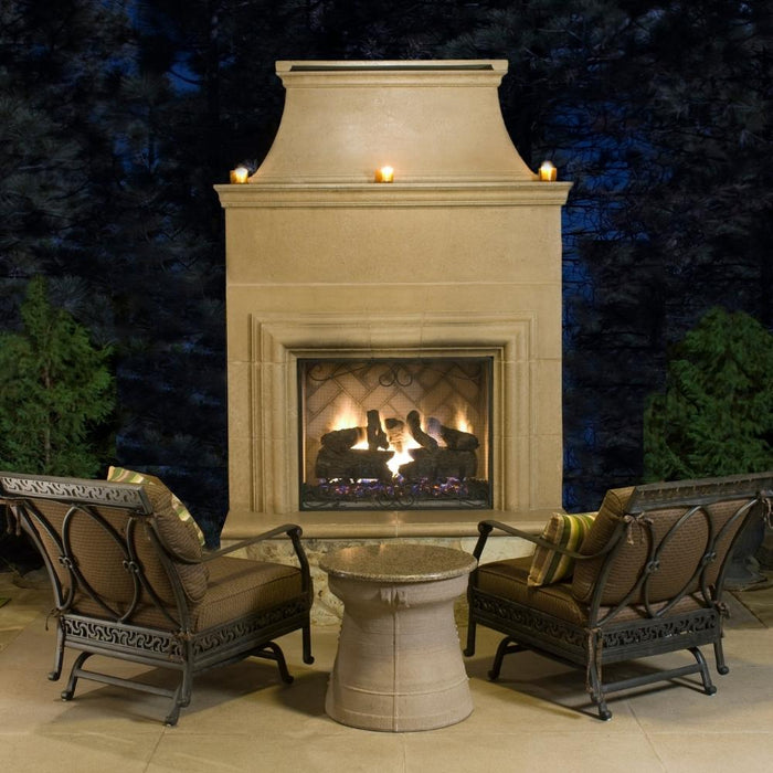 American Fyre Designs Cordova 76-Inch Recessed Body and Hearth Outdoor Gas Fireplace