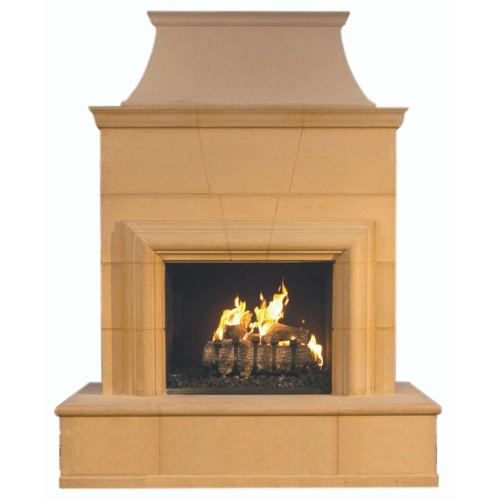 American Fyre Designs Cordova 76-Inch Recessed Body and Hearth Outdoor Gas Fireplace