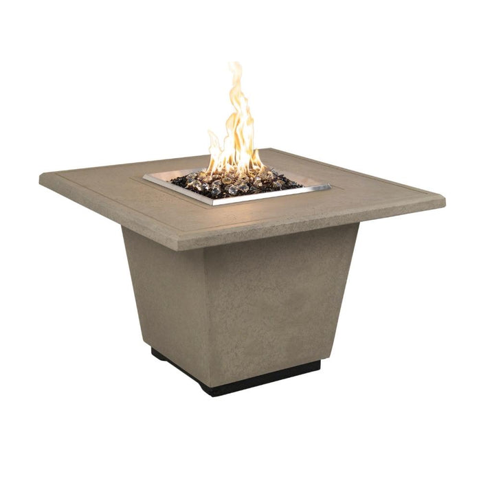 American Fyre Designs Cosmopolitan 36-Inch Concrete Square Gas Fire Pit Table