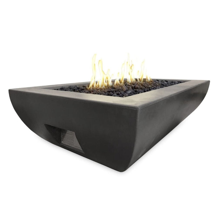 American Fyre Designs Bordeaux 50-Inch Rectangular Concrete Gas Fire Bowl