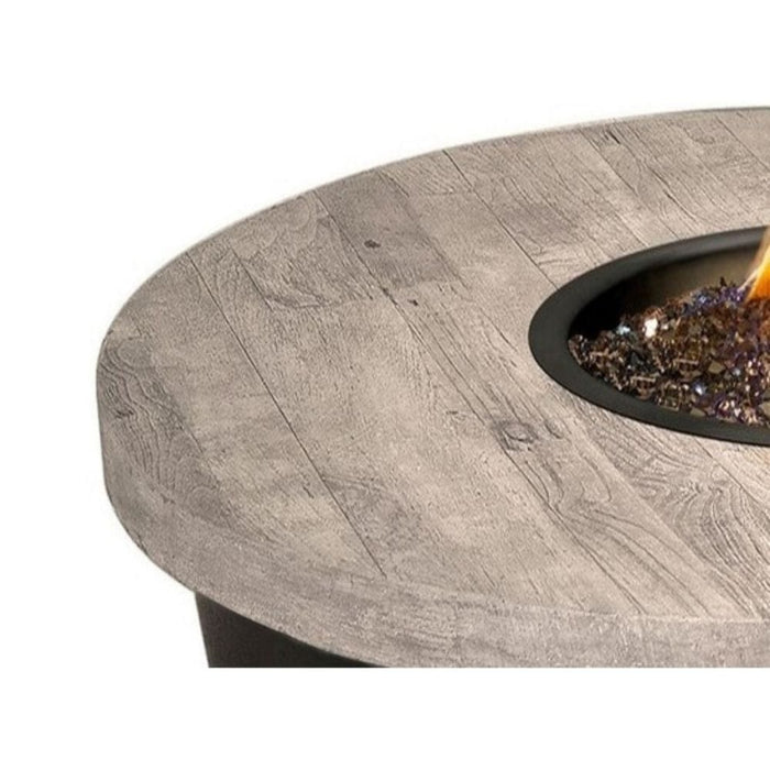 American Fyre Designs Contempo 47-Inch "Reclaimed Wood" Round Gas Fire Pit Table