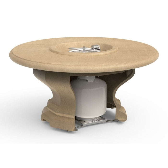 American Fyre Designs Inverted 48-Inch Concrete Round Gas Fire Pit Table