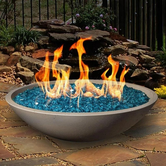 American Fyre Designs Marseille 24-Inch Round Concrete Gas Fire Bowl