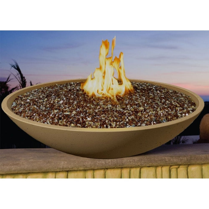 American Fyre Designs Marseille 48-Inch Round Concrete Gas Fire Bowl