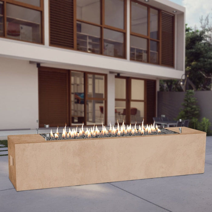 American Fyre Designs Milan 72-Inch Low Linear Gas Fire Pit Table