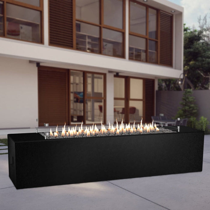 American Fyre Designs Milan 72-Inch Low Linear Gas Fire Pit Table