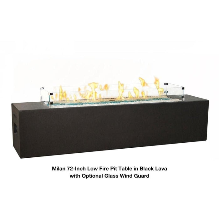 American Fyre Designs Milan 72-Inch Low Linear Gas Fire Pit Table