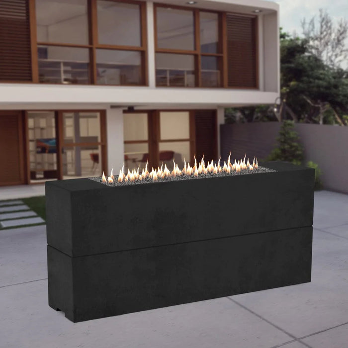 American Fyre Designs Milan 72-Inch Tall Linear Gas Fire Pit Table