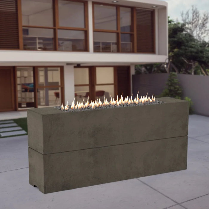 American Fyre Designs Milan 72-Inch Tall Linear Gas Fire Pit Table