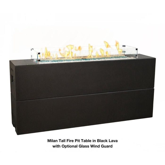 American Fyre Designs Milan 72-Inch Tall Linear Gas Fire Pit Table