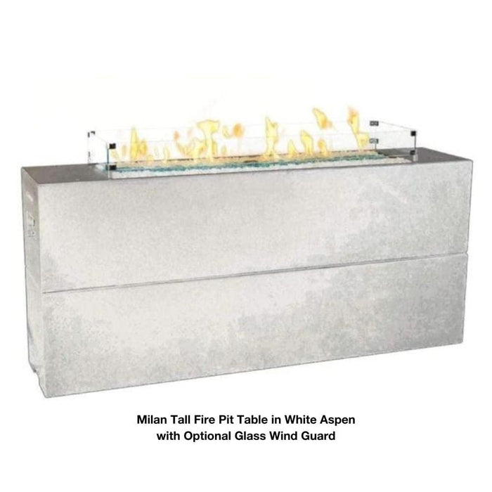 American Fyre Designs Milan 72-Inch Tall Linear Gas Fire Pit Table