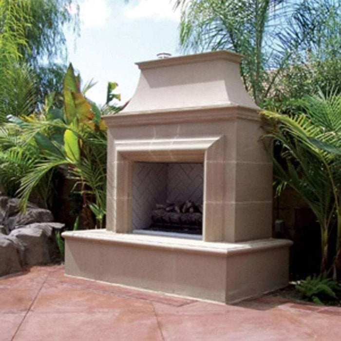 American Fyre Designs Reduced Cordova 76-Inch Recessed Body and Hearth Outdoor Gas Fireplace