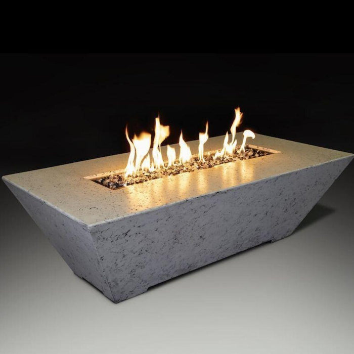 Athena Olympus Rectangular Concrete Gas Fire Pit Table