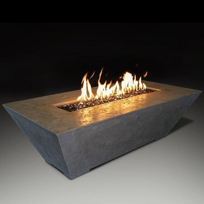 Athena Olympus Rectangular Concrete LP Fire Pit Table with Access Door