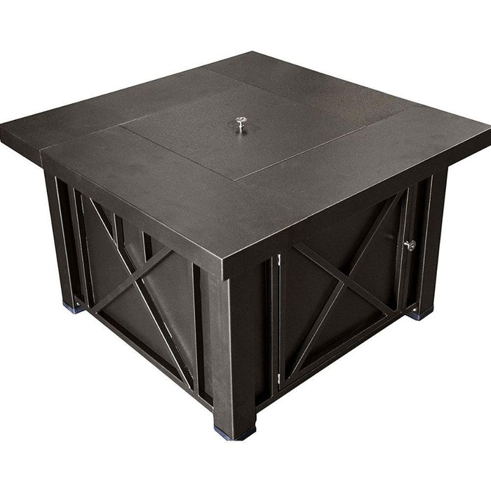 AZ Patio Heaters Hammered Bronze 38-Inch Square LP Fire Pit Table (GSF-DGH)