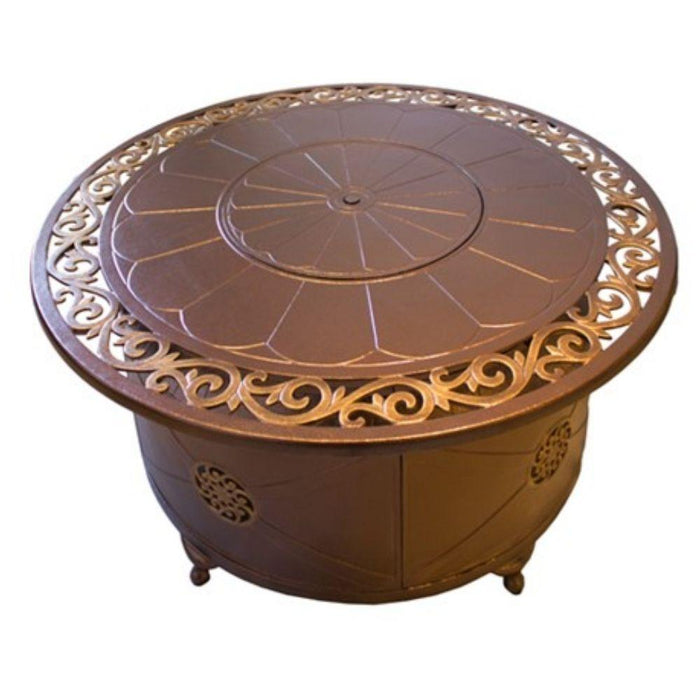 AZ Patio Heaters Elegant Bronze 48-Inch Round LP Fire Pit Table (F-1201-FPT)