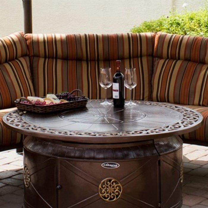 AZ Patio Heaters Elegant Bronze 48-Inch Round LP Fire Pit Table (F-1201-FPT)