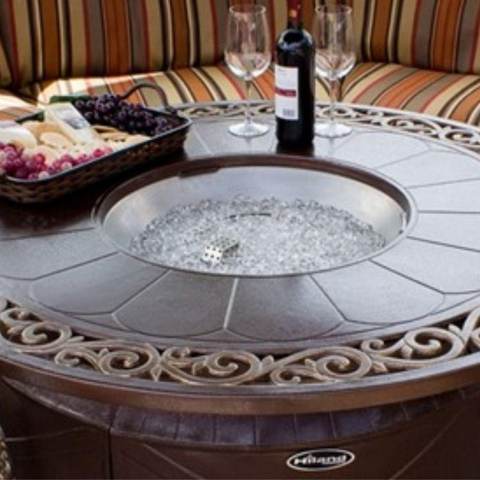 AZ Patio Heaters Elegant Bronze 48-Inch Round LP Fire Pit Table (F-1201-FPT)