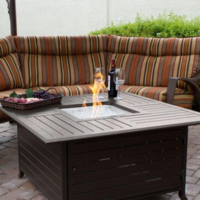 AZ Patio Heaters Extruded Aluminum 45-Inch Square LP Fire Pit Table (F-1108-FPT)