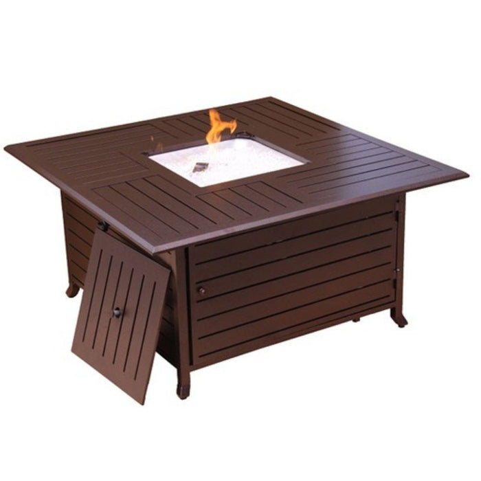 AZ Patio Heaters Extruded Aluminum 45-Inch Square LP Fire Pit Table (F-1108-FPT)